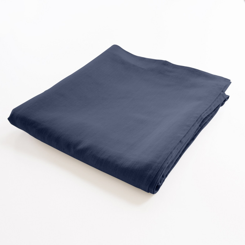 Drap plat bleu marine- Aufildelaine