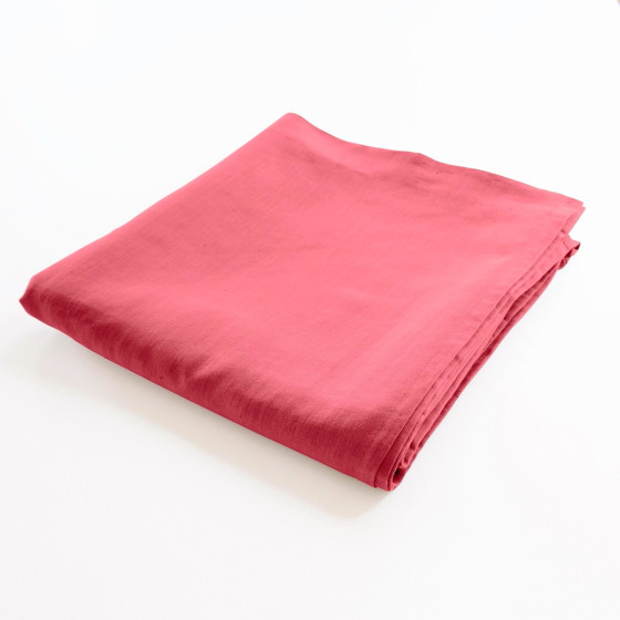 Drap plat coquelicot-Au fil de laine