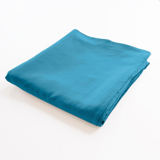 Drap plat bleu paon