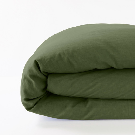 Housse de couette vert treillis